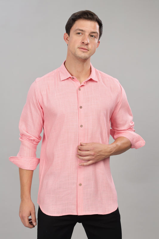 Pink Milaan Linen Shirt