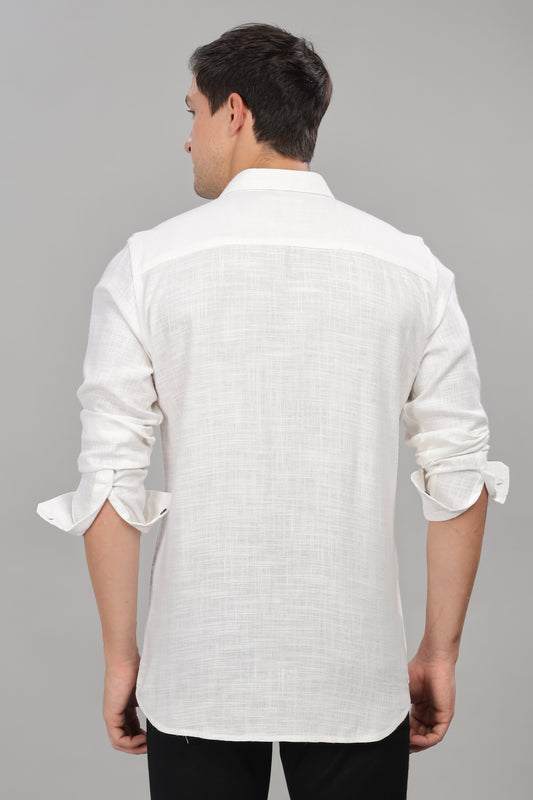 White Milaan Linen Shirt
