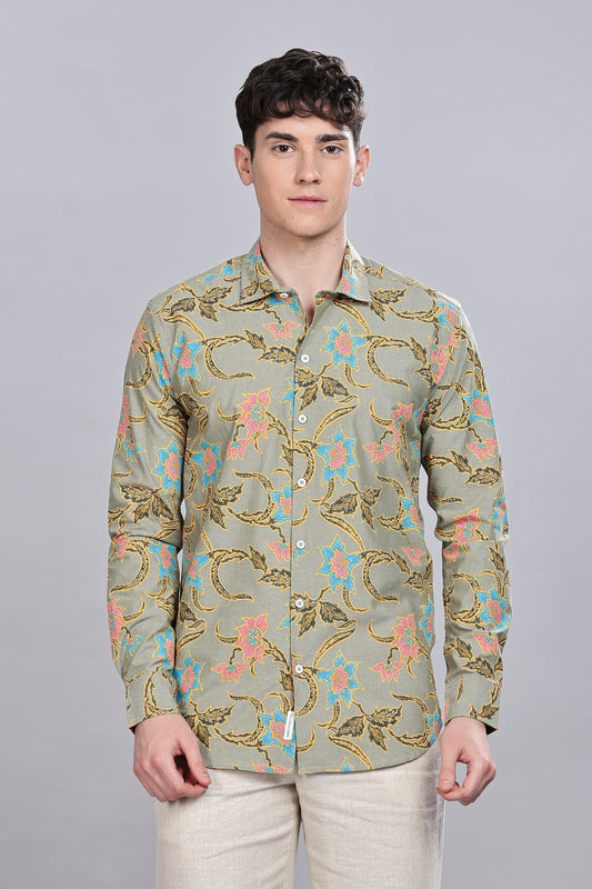 Ouro Floral Printed Shirt
