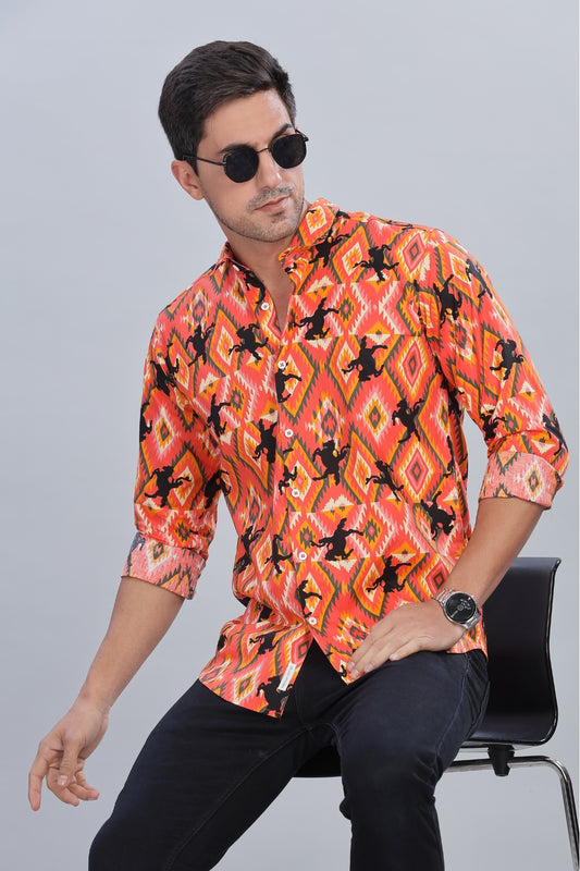 Black Horse Printed Shirt