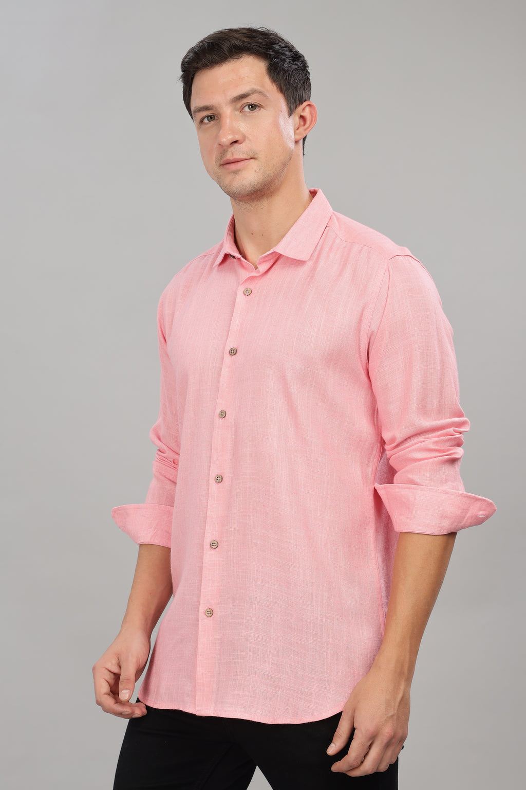 Pink Milaan Linen Shirt