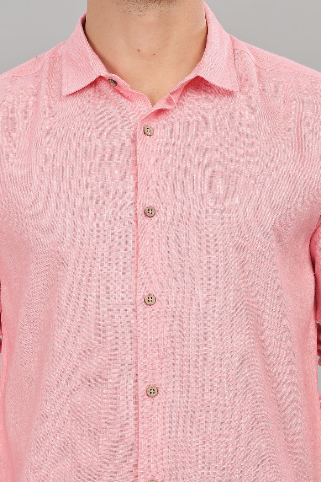 Pink Milaan Linen Shirt