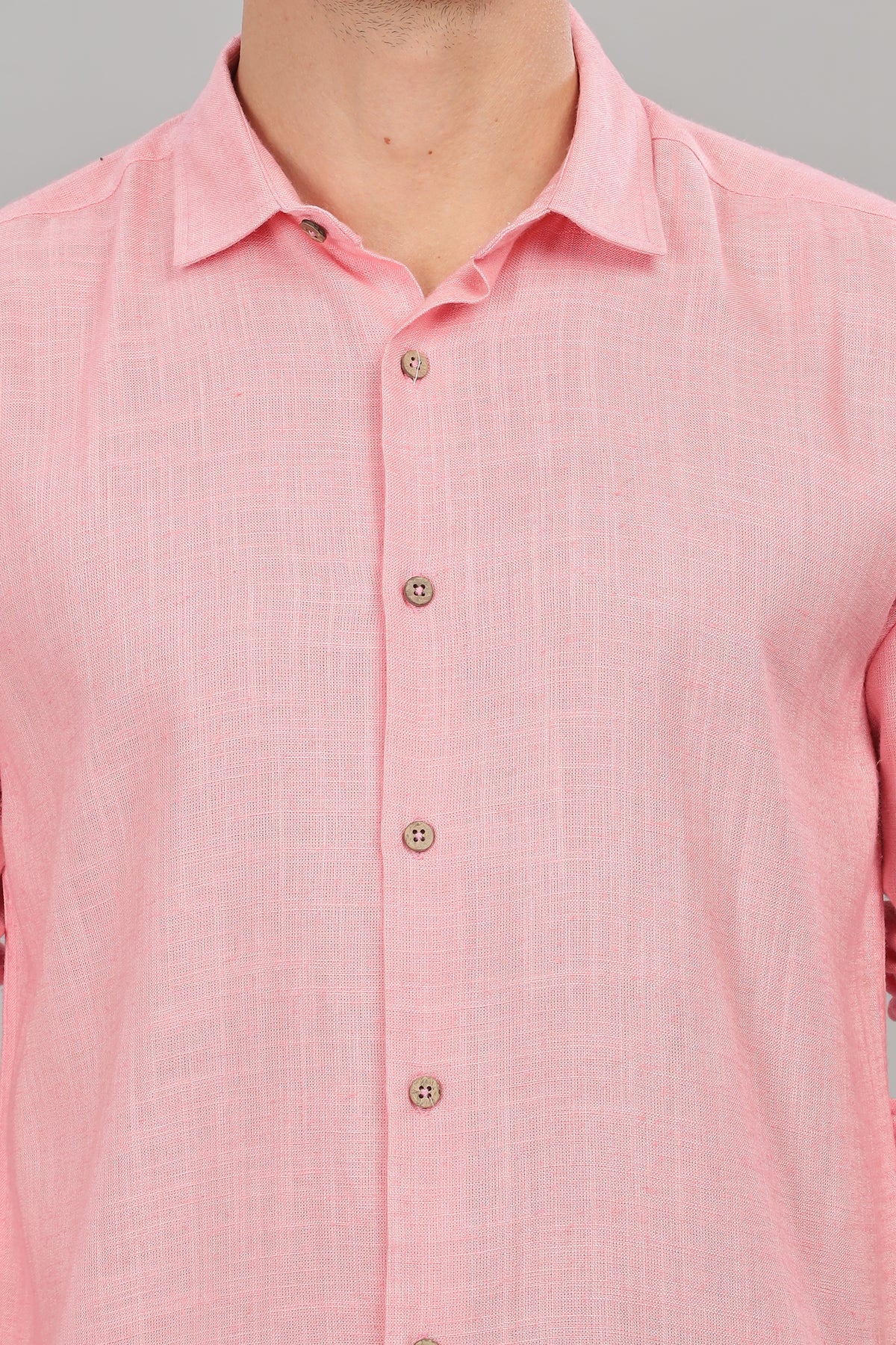 Pink Milaan Linen Shirt