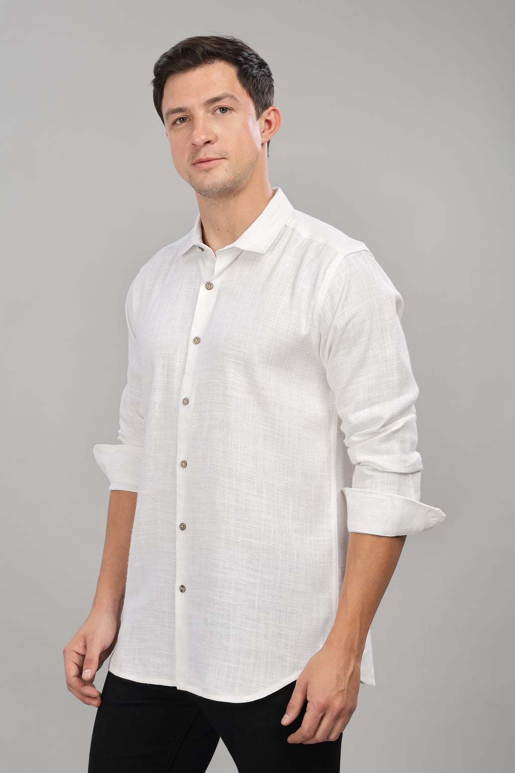 White Milaan Linen Shirt