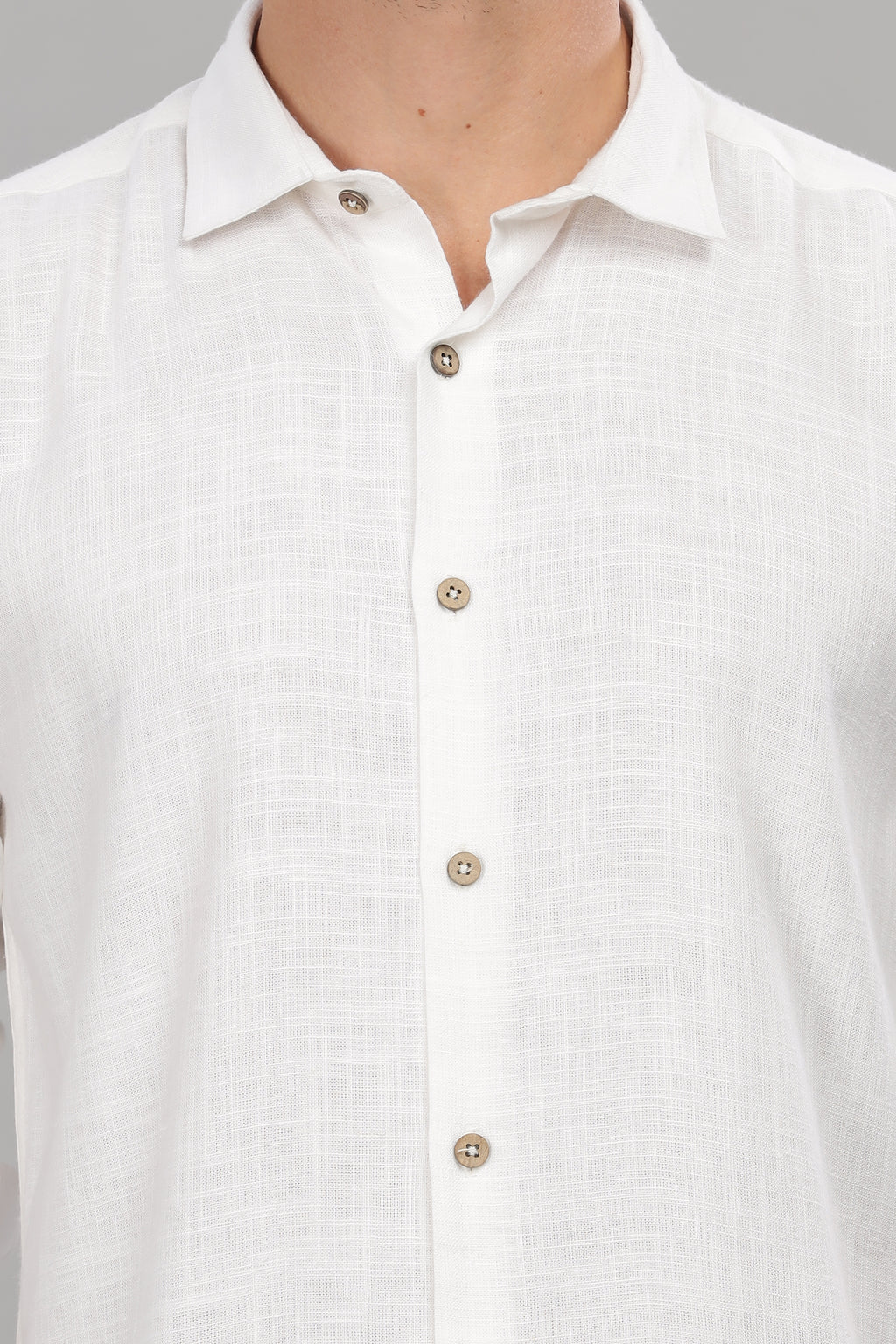 White Milaan Linen Shirt