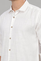 White Milaan Linen Shirt