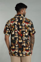 The Pop Art Muse Printed Camp Shirt