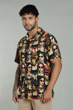 The Pop Art Muse Printed Camp Shirt