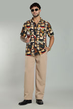 The Pop Art Muse Printed Camp Shirt