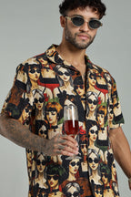 The Pop Art Muse Printed Camp Shirt