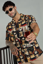 The Pop Art Muse Printed Camp Shirt