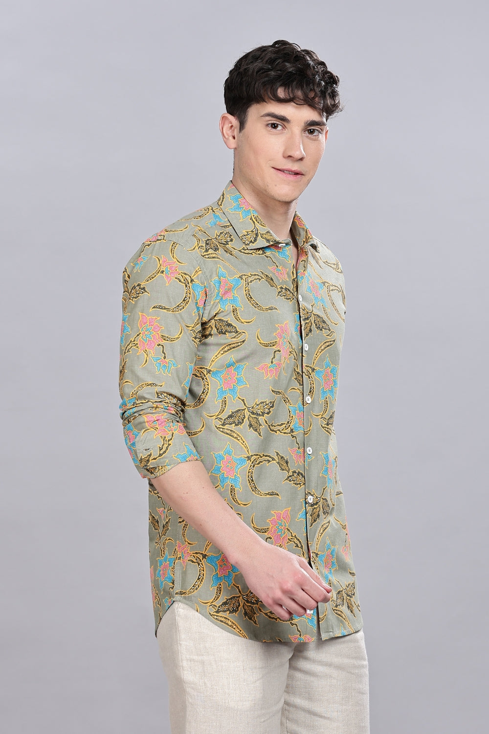 Ouro Floral Printed Shirt