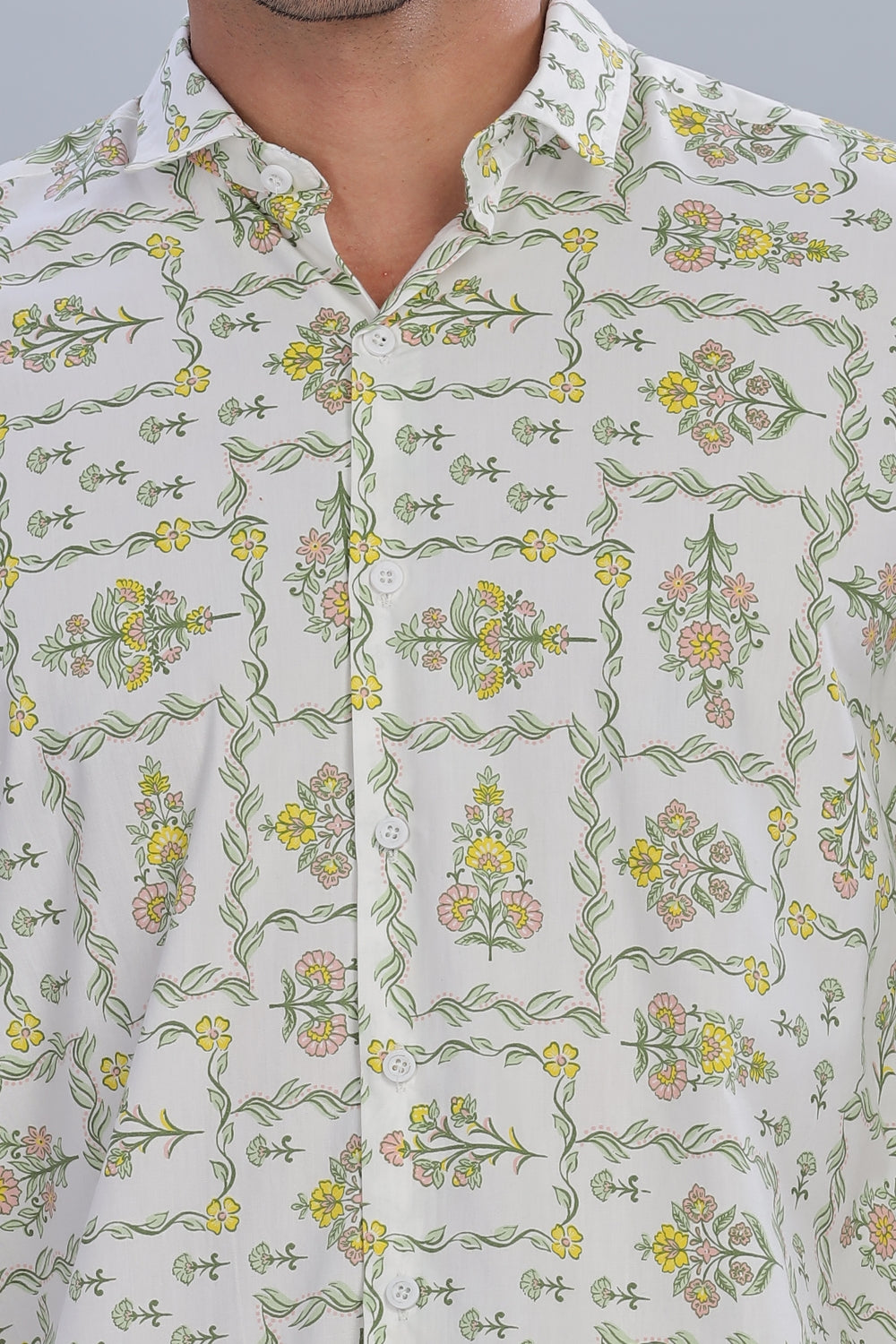 Block Floral Printed Shirt