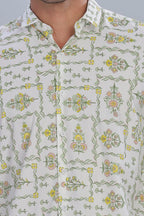 Block Floral Printed Shirt