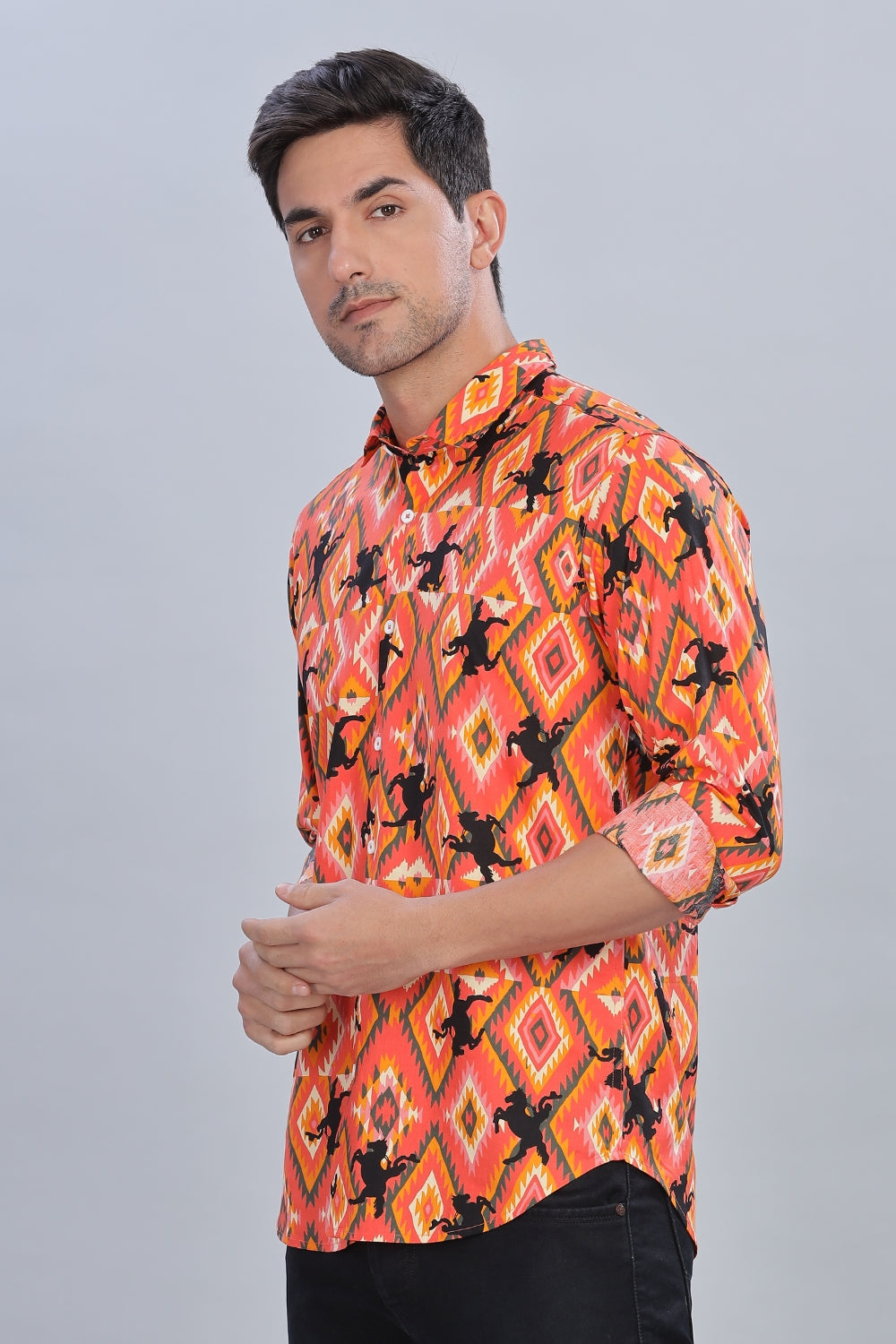 Black Horse Printed Shirt