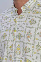 Block Floral Printed Shirt