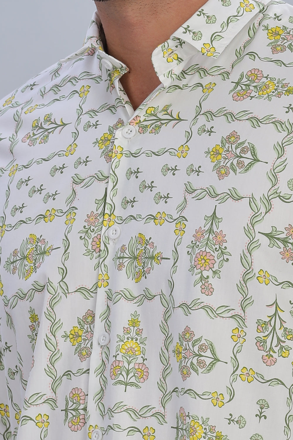 Block Floral Printed Shirt