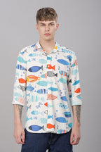 Aqua Printed Shirt
