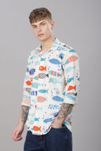 Aqua Printed Shirt
