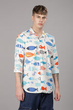 Aqua Printed Shirt