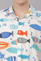 Aqua Printed Shirt