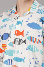 Aqua Printed Shirt