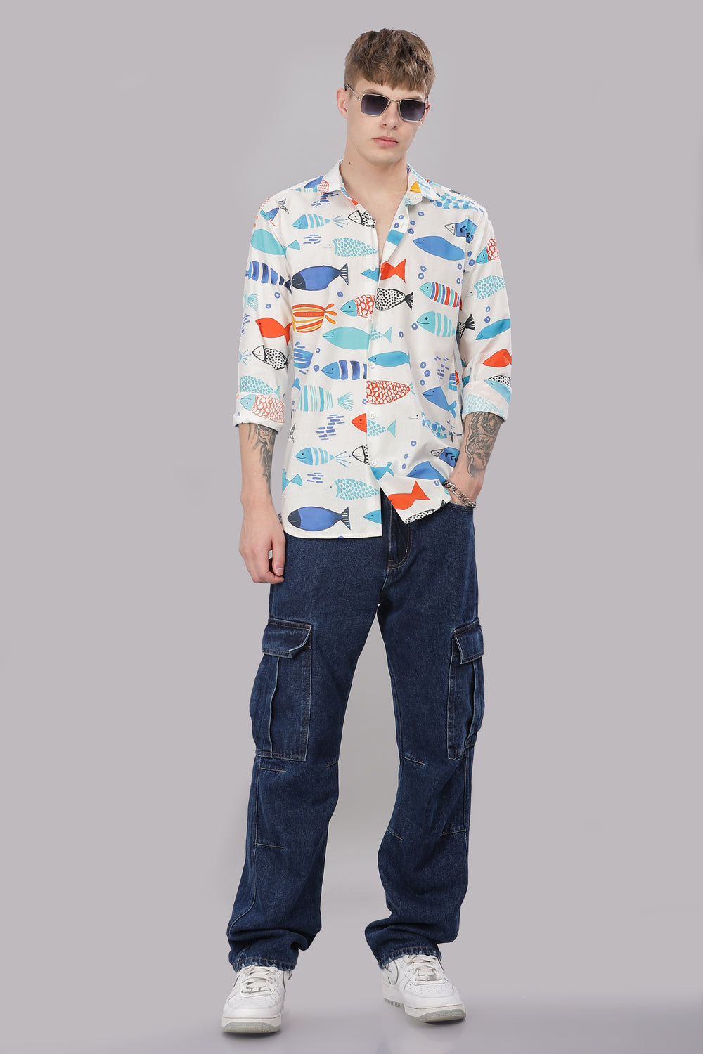 Aqua Printed Shirt