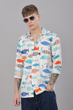 Aqua Printed Shirt
