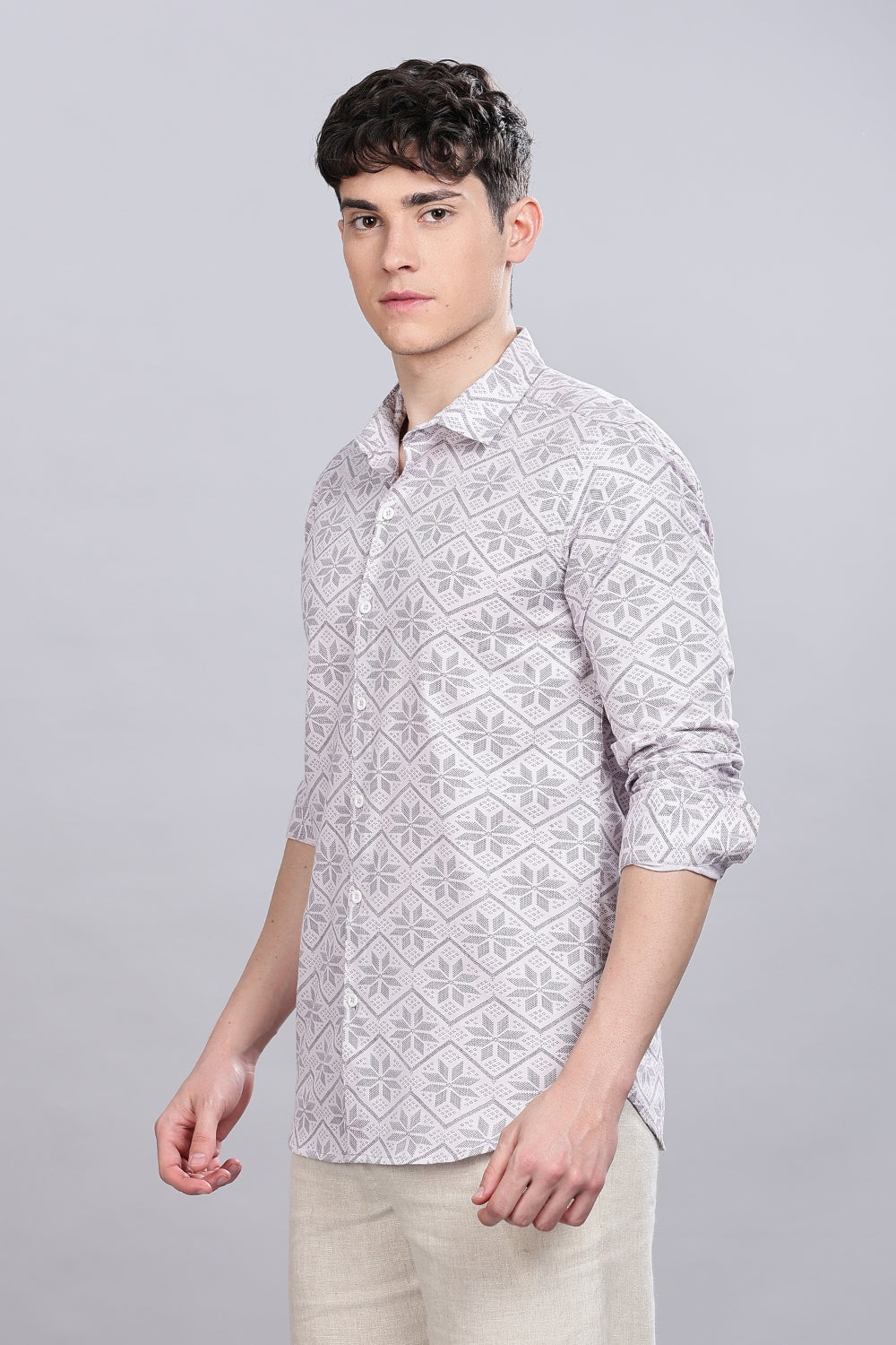 Kuvio Geometri Printed Shirt