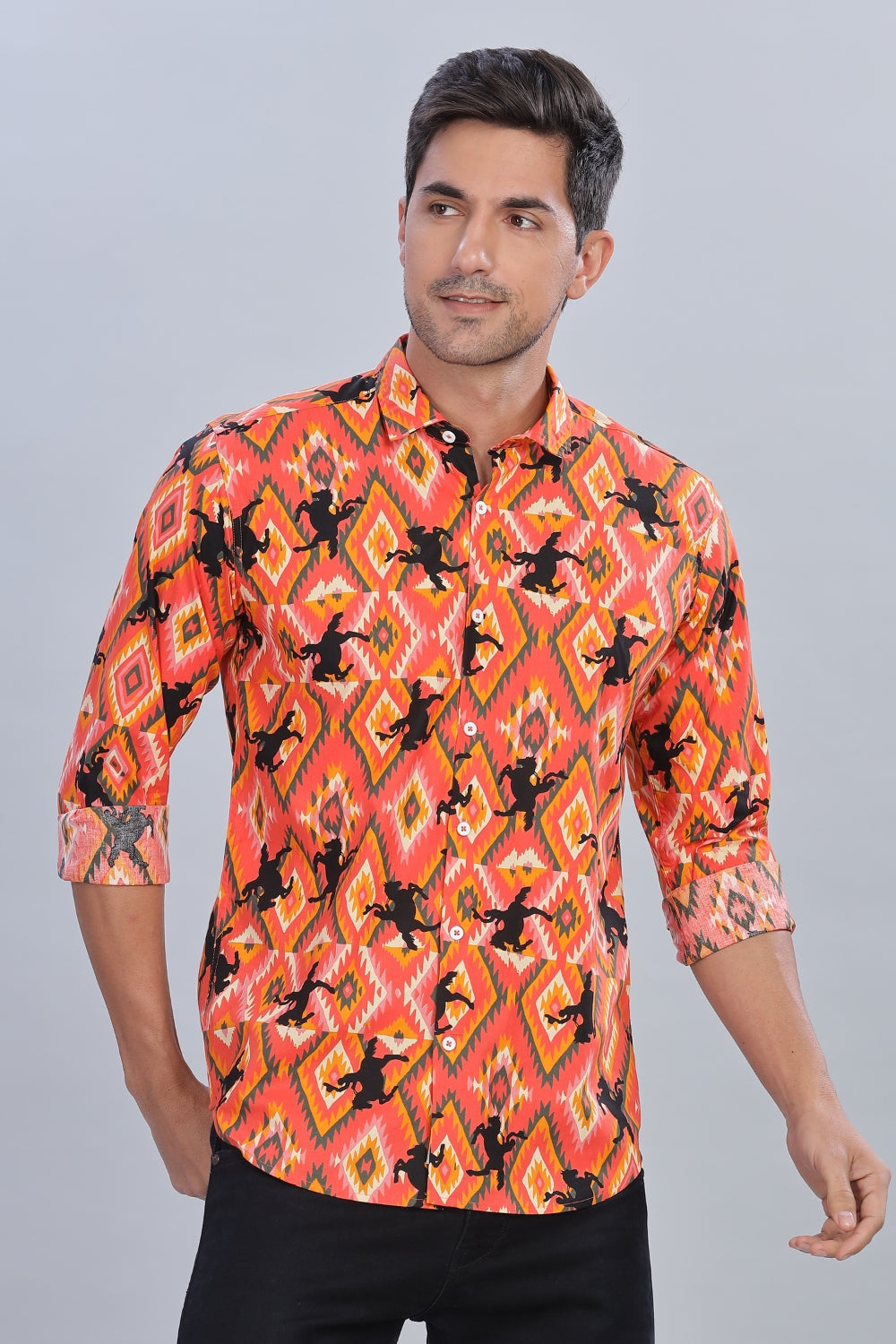 Black Horse Printed Shirt