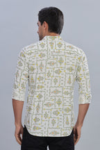 Block Floral Printed Shirt