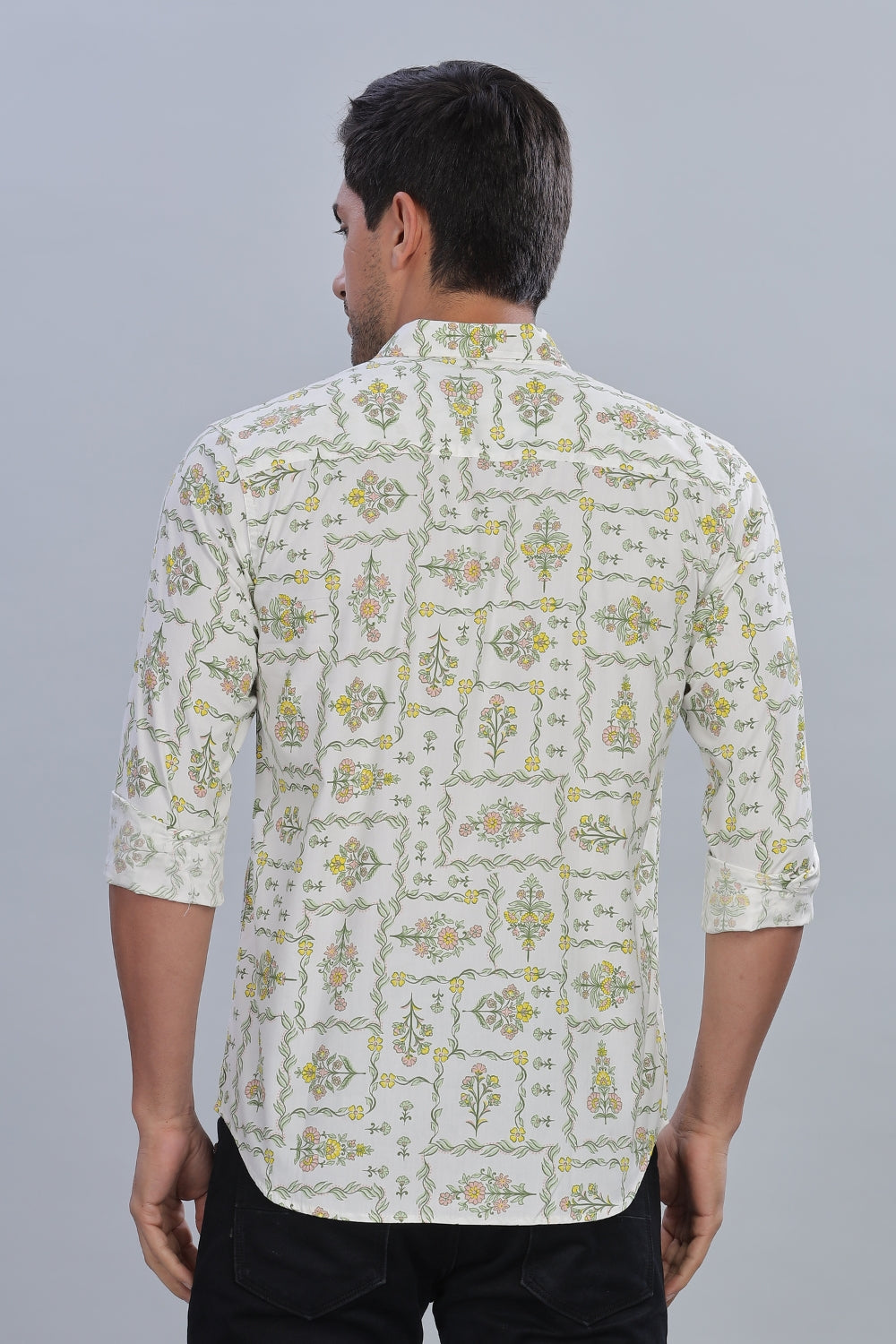 Block Floral Printed Shirt