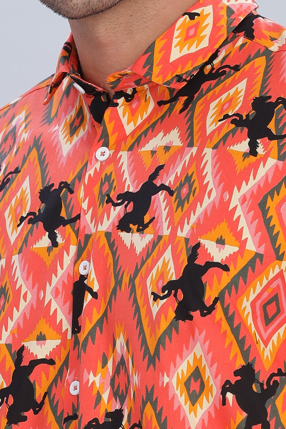 Black Horse Printed Shirt