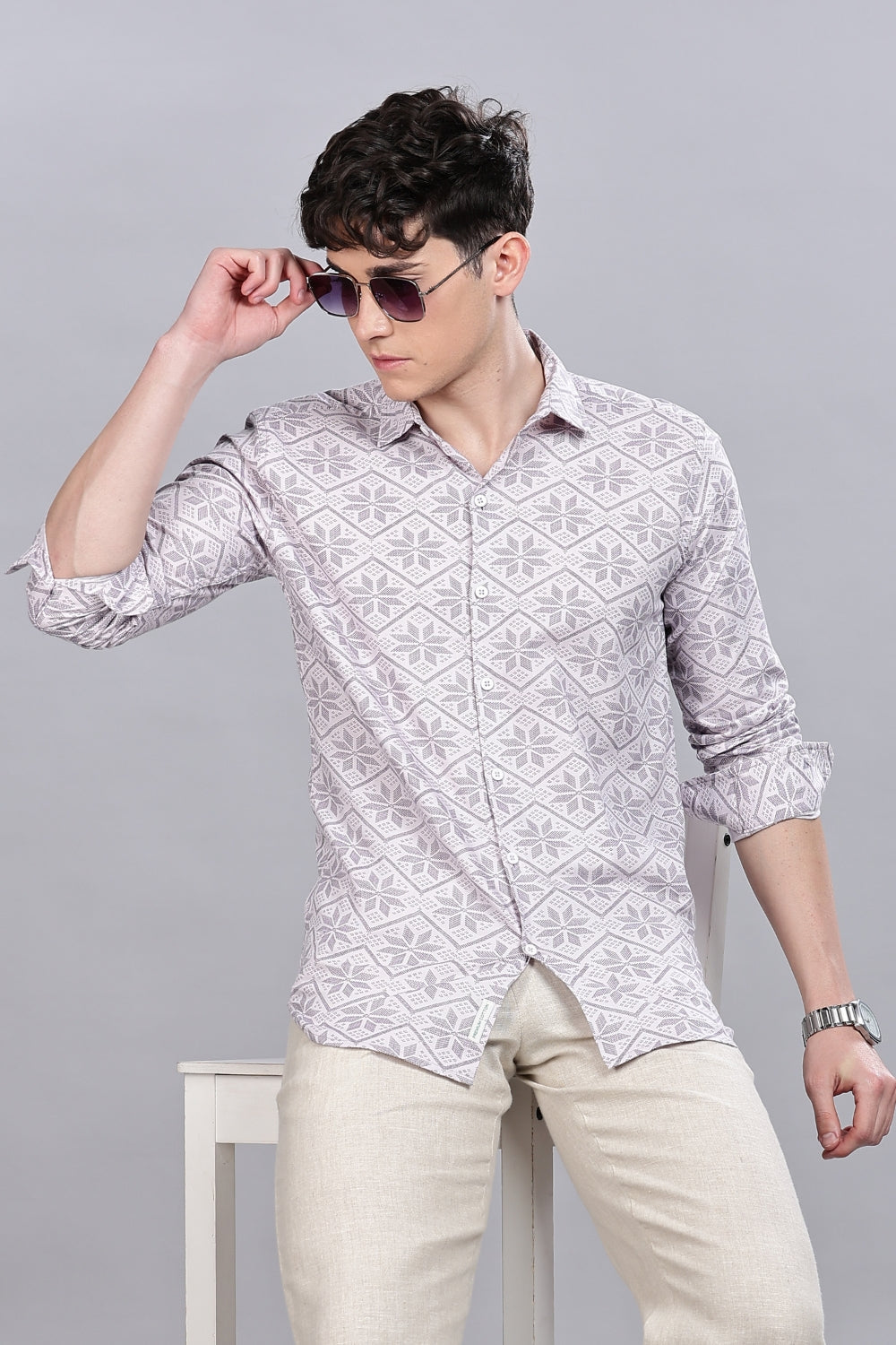 Kuvio Geometri Printed Shirt