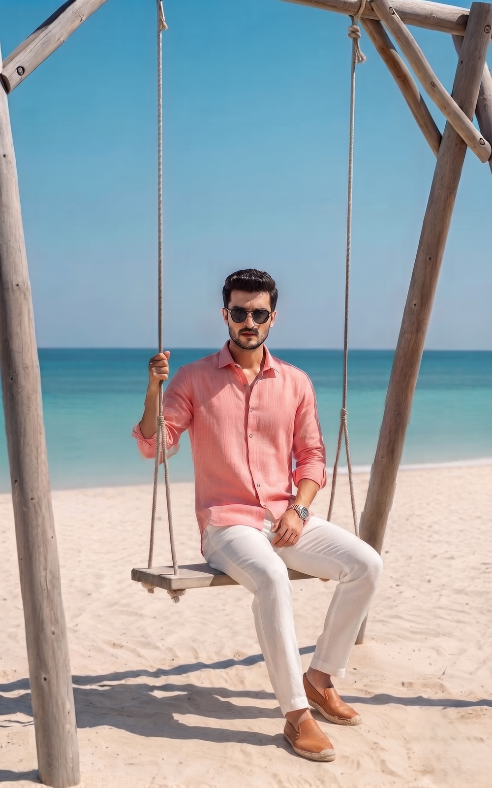 Pink Milaan Linen Shirt