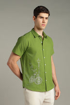 The Verdant Street Lamp Embroidered Shirt