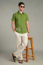 The Verdant Street Lamp Embroidered Shirt