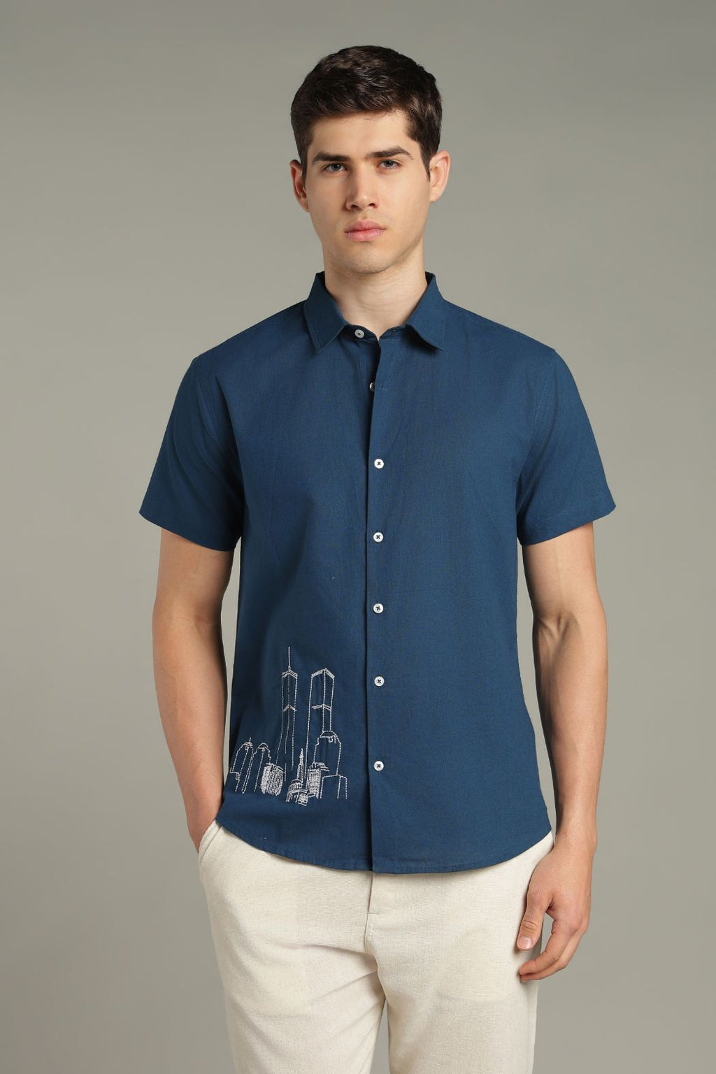 The Skyline Embroidered Short Sleeve Shirt