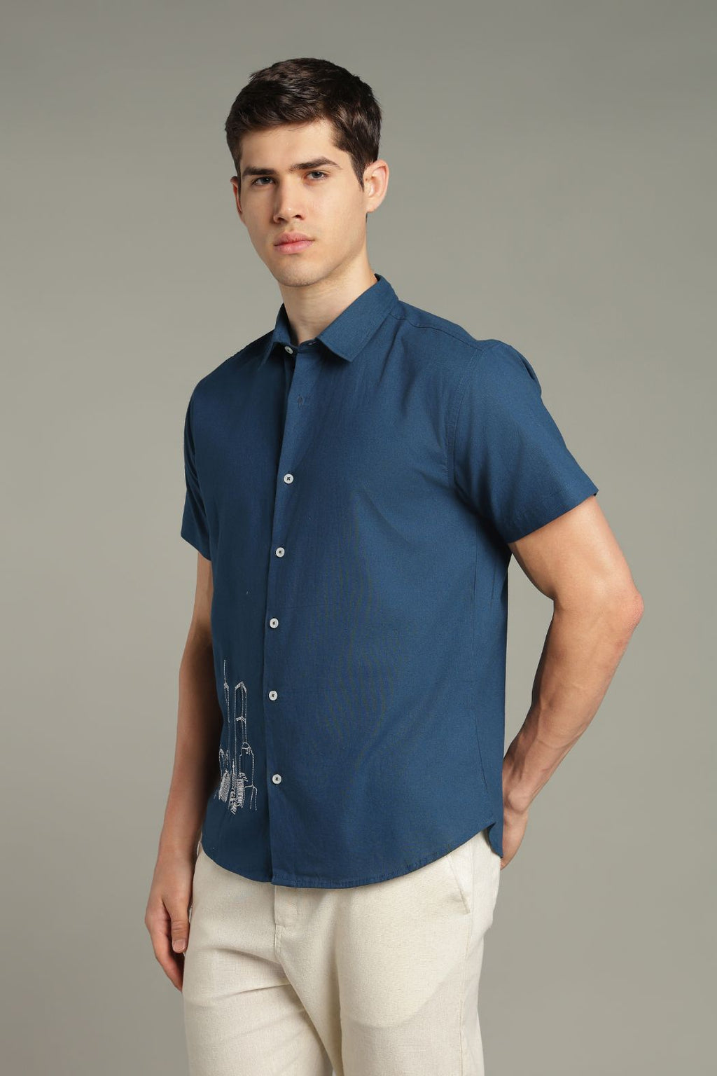 The Skyline Embroidered Short Sleeve Shirt