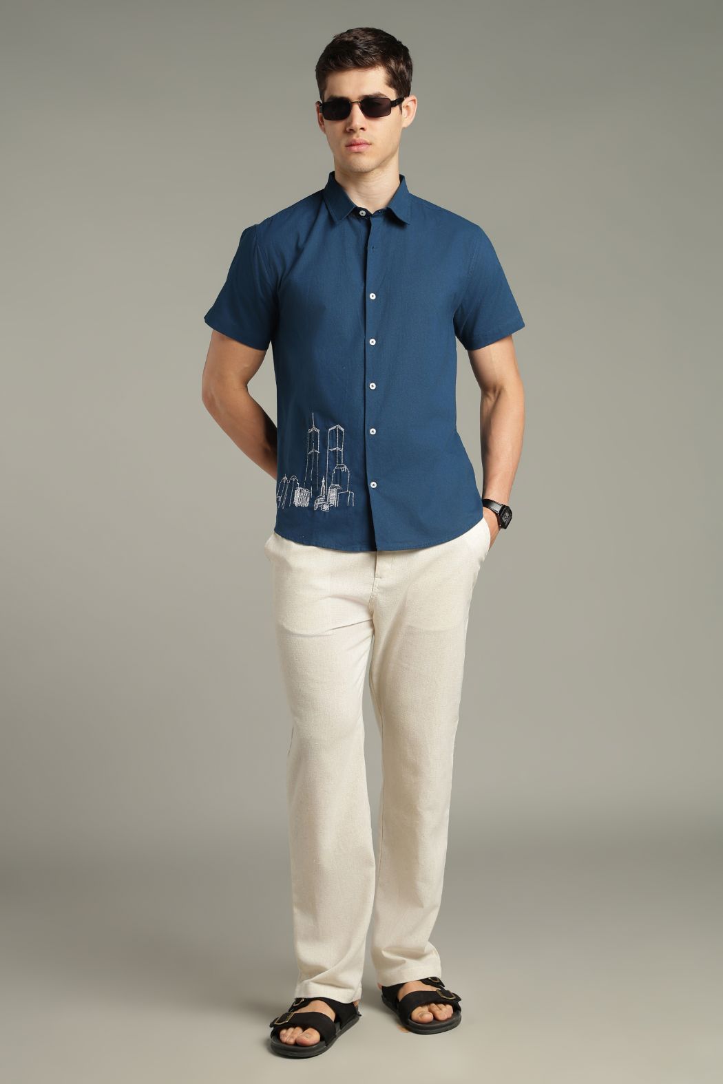 The Skyline Embroidered Short Sleeve Shirt