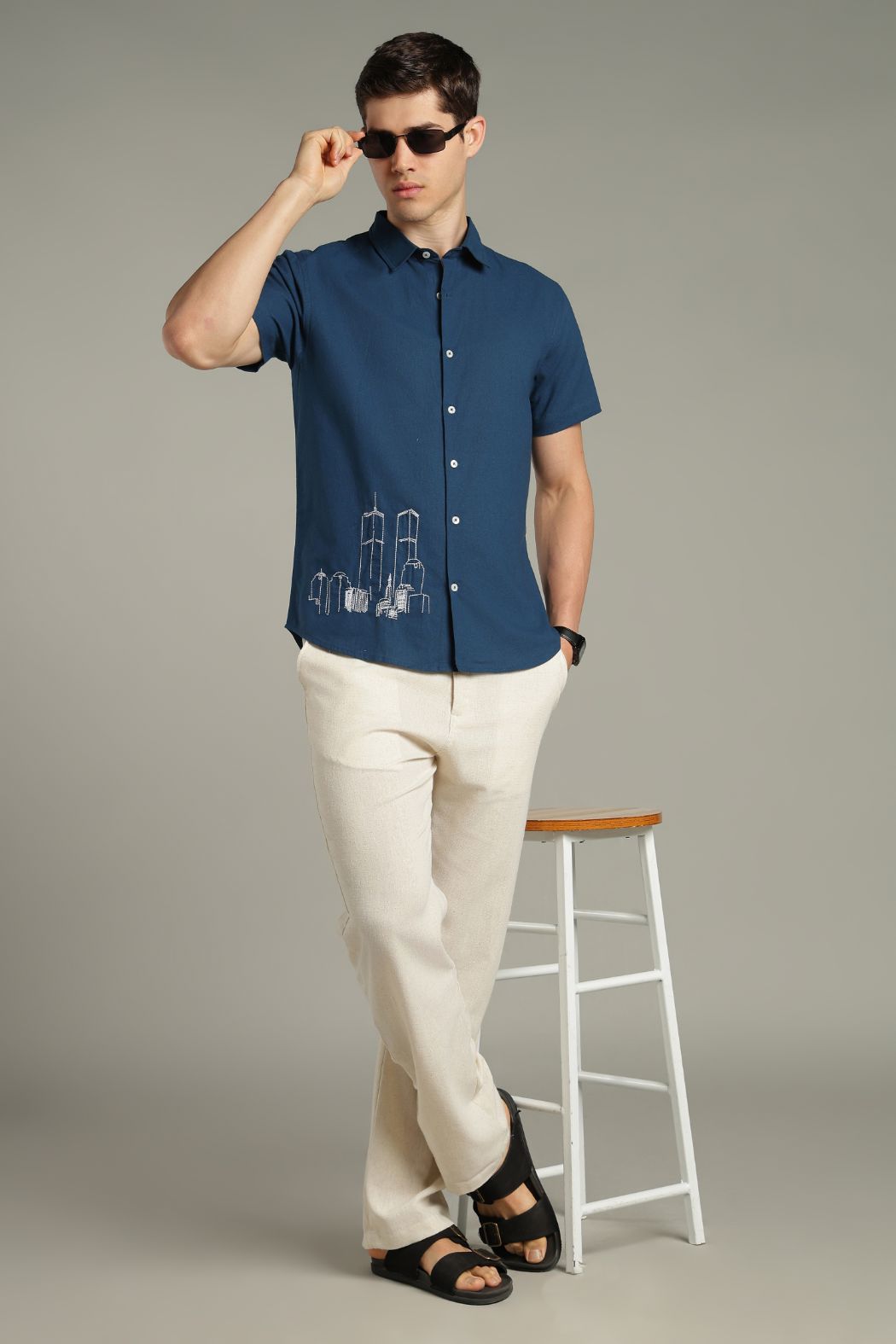 The Skyline Embroidered Short Sleeve Shirt