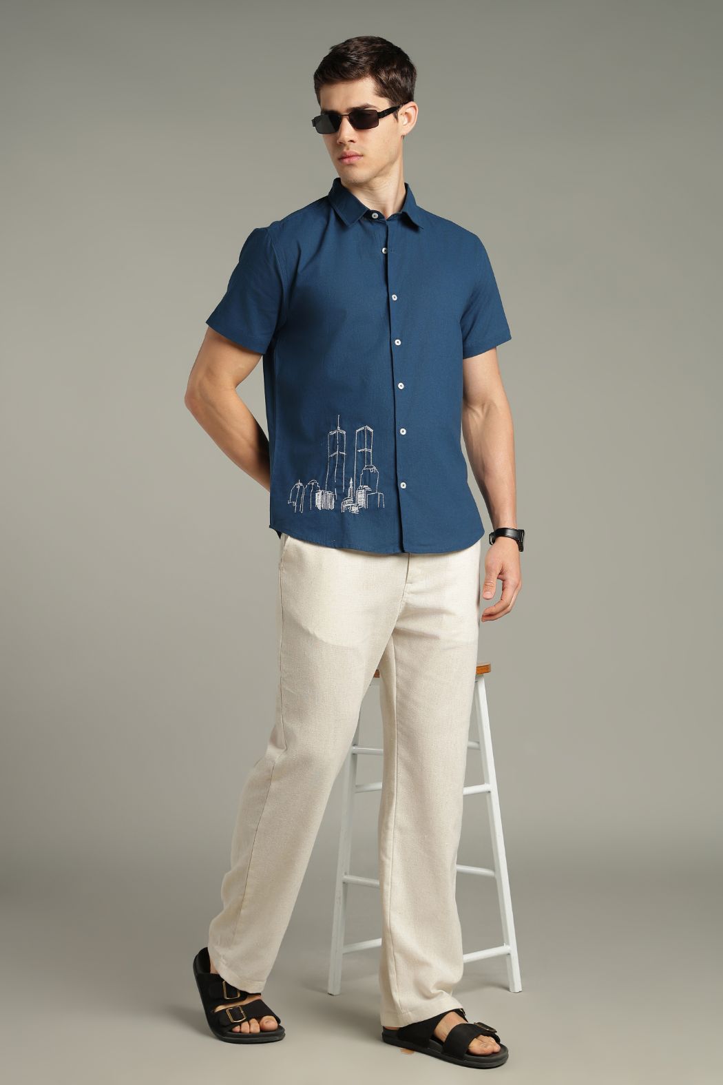 The Skyline Embroidered Short Sleeve Shirt