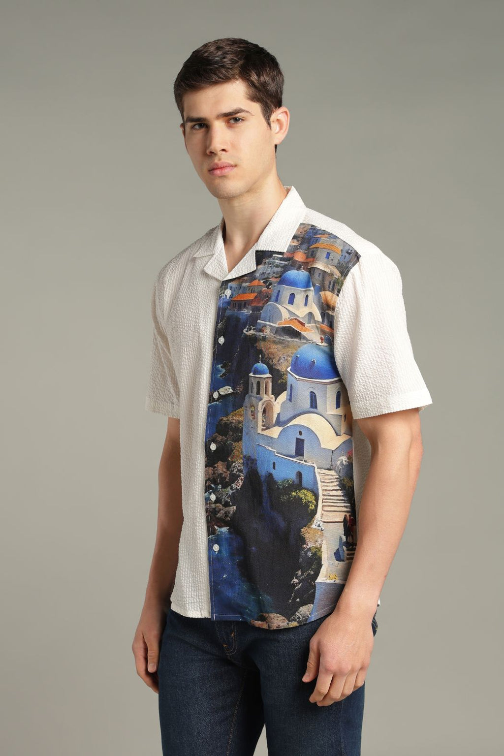 The Mediterranean Escape Split Resort Shirt
