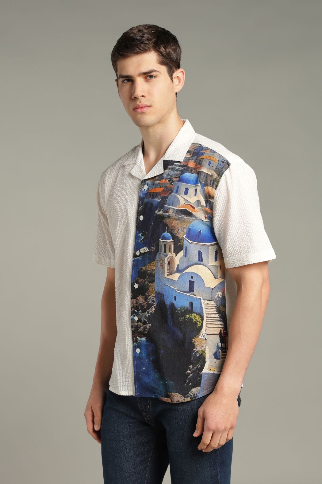 The Mediterranean Escape Split Resort Shirt