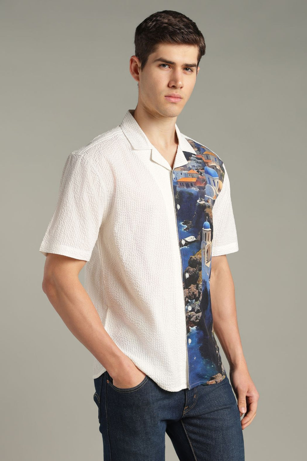 The Mediterranean Escape Split Resort Shirt