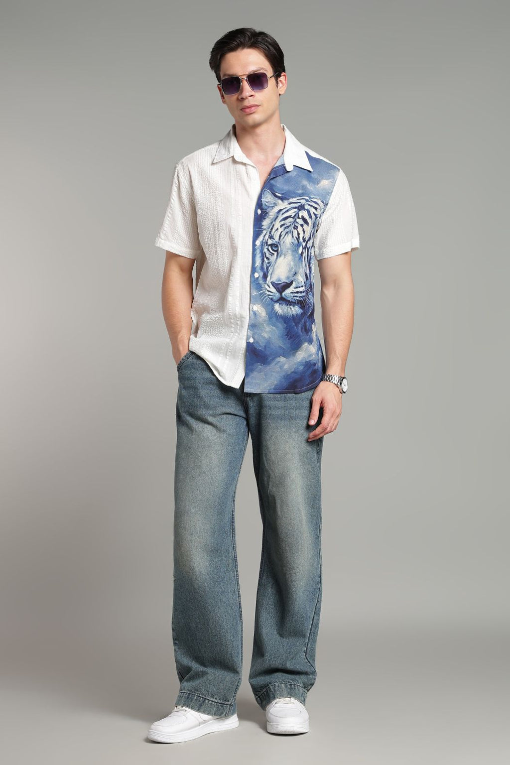 The Frost Tiger Split Graphic Shirt