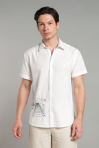 The Lakeside Pier Embroidered Short Sleeve Shirt