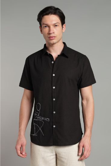The Acoustic Session Embroidered Short Sleeve Shirt