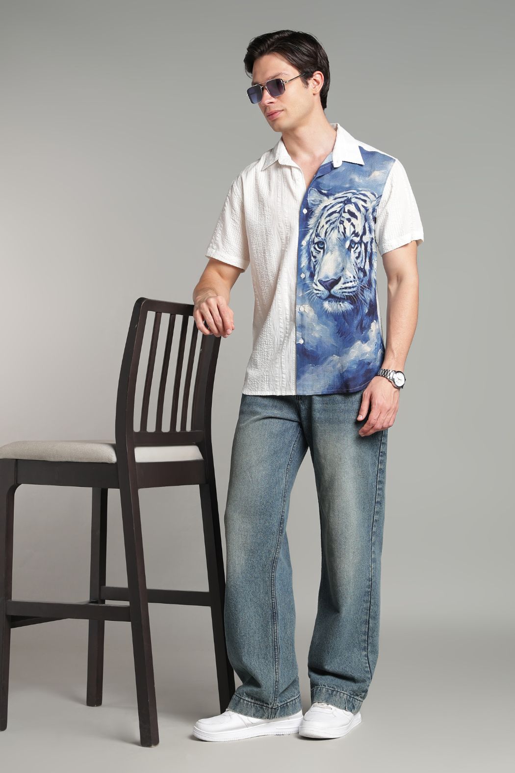 The Frost Tiger Split Graphic Shirt