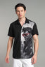 The Crimson Shades Split Graphic Camp Shirt